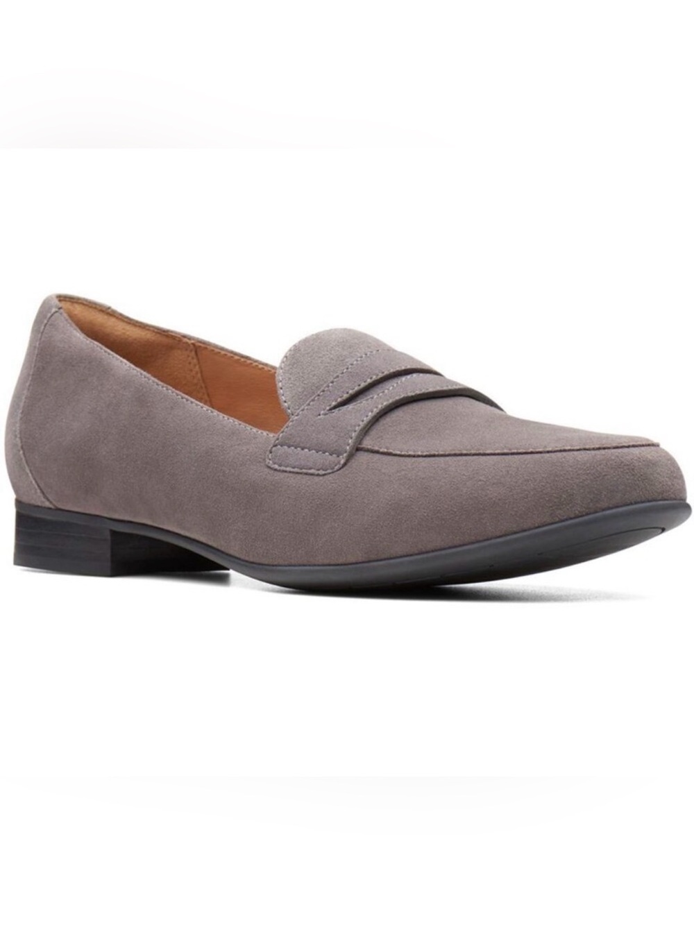 Clarks Unstructured Un Blush Go Grey Suede Loafers | Size 10